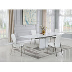 Somette Elektra Matte White 5-Piece Dining Set