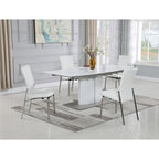 Somette Elektra Matte White 5-Piece Dining Set