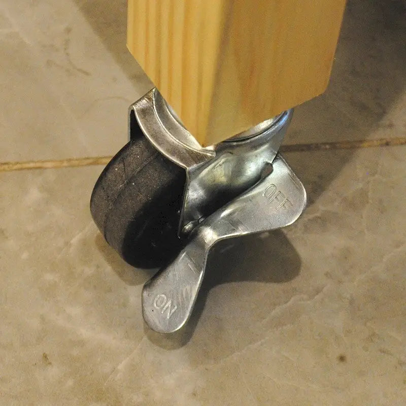 45 Wood Rolling Kitchen Island, Storage Utility Trolley Cart with 2 Drawers and Towel Rack