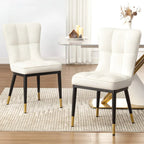 Modern Velvet Upholstered Dining Chairs, Set of 2/4 - 35.8H x 18.9W x 23.2D