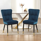 Modern Velvet Upholstered Dining Chairs, Set of 2/4 - 35.8H x 18.9W x 23.2D