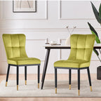 Modern Velvet Upholstered Dining Chairs, Set of 2/4 - 35.8H x 18.9W x 23.2D