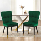 Modern Velvet Upholstered Dining Chairs, Set of 2/4 - 35.8H x 18.9W x 23.2D