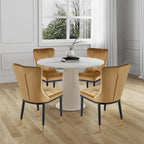 Modern Velvet Upholstered Dining Chairs, Set of 2/4 - 35.8H x 18.9W x 23.2D