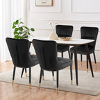 Modern Velvet Upholstered Dining Chairs, Set of 2/4 - 35.8H x 18.9W x 23.2D