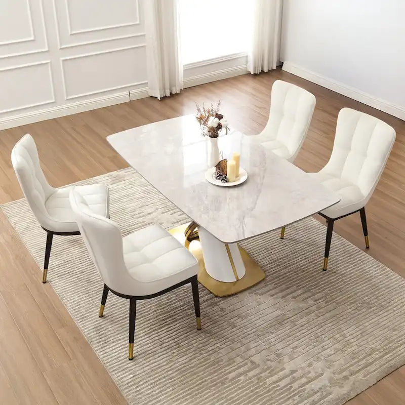 Modern Velvet Upholstered Dining Chairs, Set of 2/4 - 35.8H x 18.9W x 23.2D