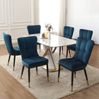 Modern Velvet Upholstered Dining Chairs, Set of 2/4 - 35.8H x 18.9W x 23.2D