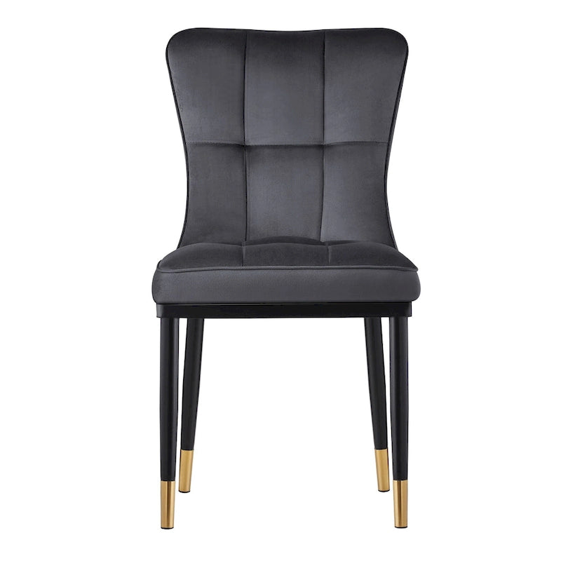 Modern Velvet Upholstered Dining Chairs, Set of 2/4 - 35.8H x 18.9W x 23.2D