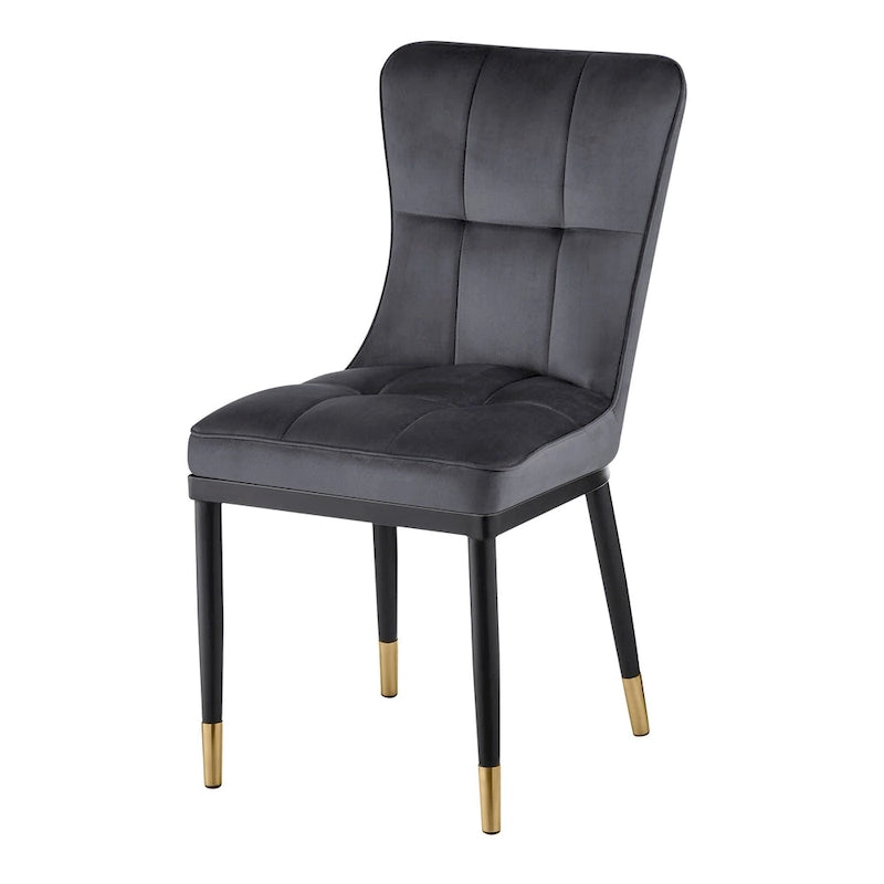 Modern Velvet Upholstered Dining Chairs, Set of 2/4 - 35.8H x 18.9W x 23.2D