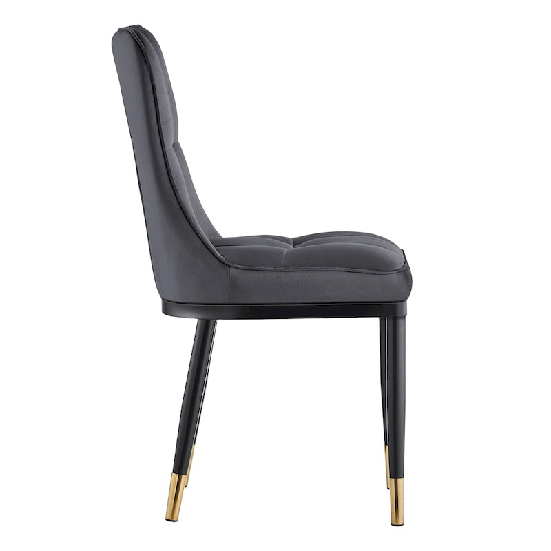 Modern Velvet Upholstered Dining Chairs, Set of 2/4 - 35.8H x 18.9W x 23.2D