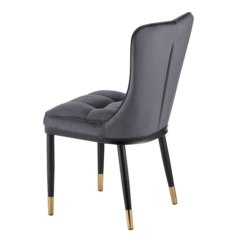 Modern Velvet Upholstered Dining Chairs, Set of 2/4 - 35.8H x 18.9W x 23.2D