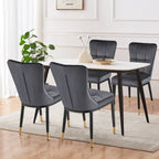 Modern Velvet Upholstered Dining Chairs, Set of 2/4 - 35.8H x 18.9W x 23.2D