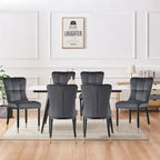 Modern Velvet Upholstered Dining Chairs, Set of 2/4 - 35.8H x 18.9W x 23.2D