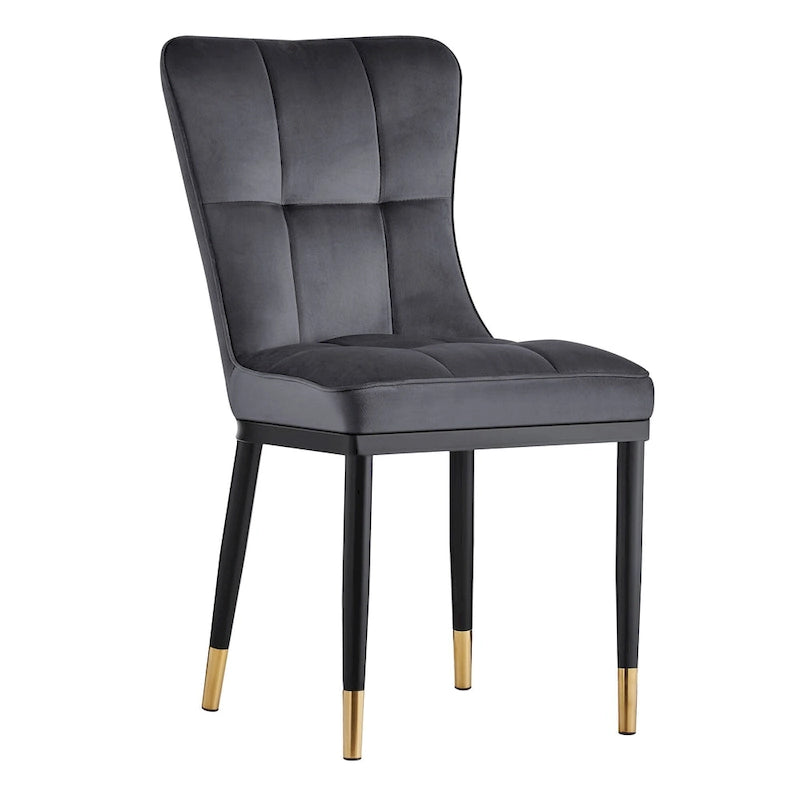 Modern Velvet Upholstered Dining Chairs, Set of 2/4 - 35.8H x 18.9W x 23.2D