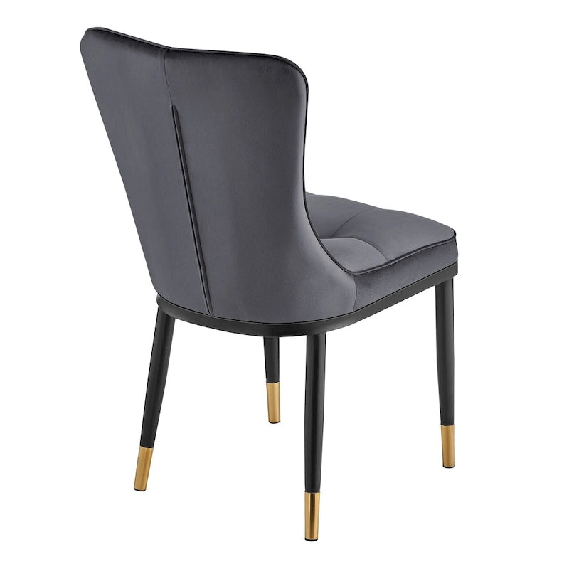 Modern Velvet Upholstered Dining Chairs, Set of 2/4 - 35.8H x 18.9W x 23.2D