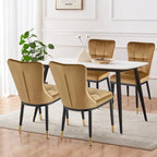 Modern Velvet Upholstered Dining Chairs, Set of 2/4 - 35.8H x 18.9W x 23.2D