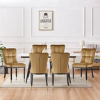 Modern Velvet Upholstered Dining Chairs, Set of 2/4 - 35.8H x 18.9W x 23.2D
