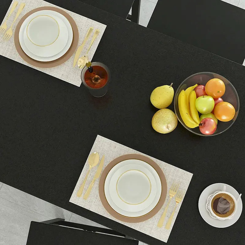 Dining Table Set for 4, Industrial Kitchen & Dining Room Table Sets with 4 Square Stools, Counter Height Bar Table Set