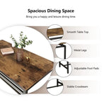 Dining Table Set for 4, Industrial Kitchen & Dining Room Table Sets with 4 Square Stools, Counter Height Bar Table Set