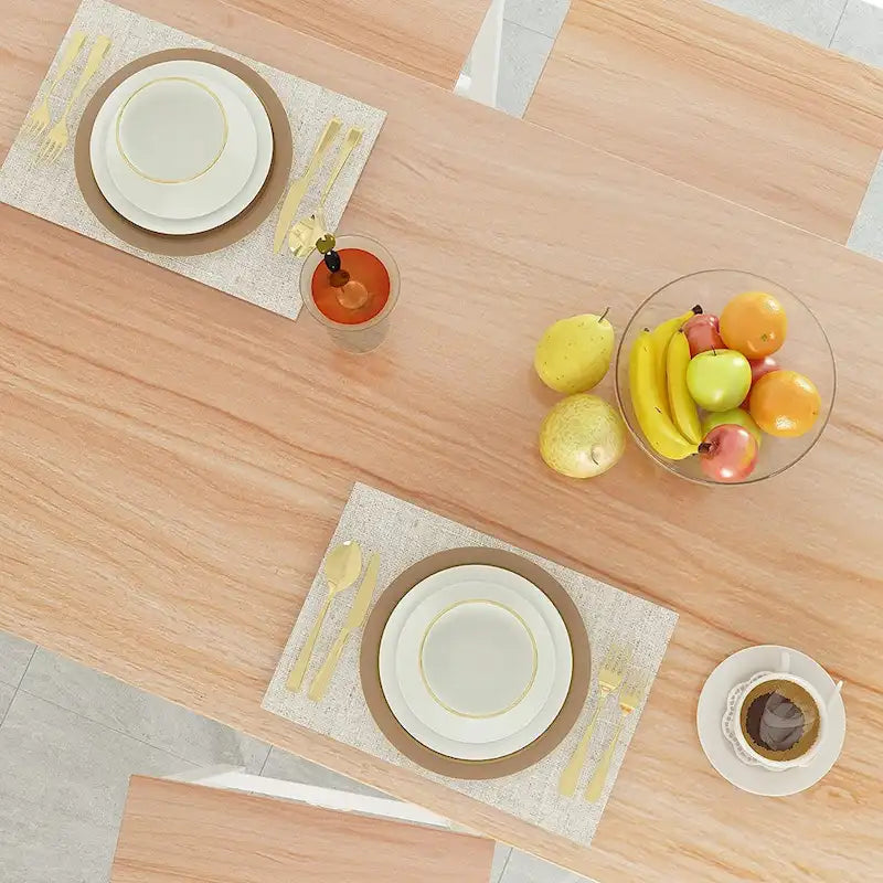 Dining Table Set for 4, Industrial Kitchen & Dining Room Table Sets with 4 Square Stools, Counter Height Bar Table Set