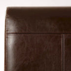 T-stitch Brown Leather Dining Chairs (Set of 2) by Christopher Knight Home