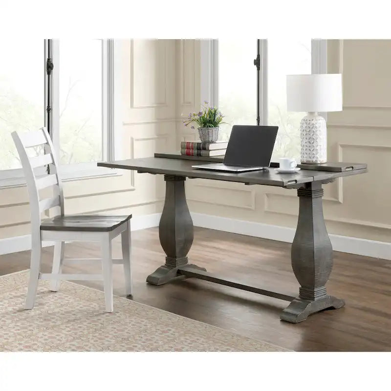 Napa 60 Solid Wood Pedestal Flip-top Sofa Console Table