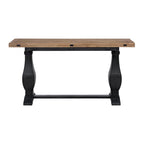 Napa 60 Solid Wood Pedestal Flip-top Sofa Console Table