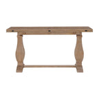 Napa 60 Solid Wood Pedestal Flip-top Sofa Console Table