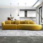 Gallar Japandi Style Luxury Modern Velvet Curved Sofa