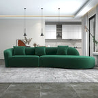 Gallar Japandi Style Luxury Modern Velvet Curved Sofa