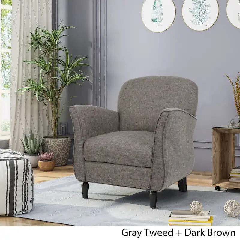 Swainson Traditional Tweed Armchair by Christopher Knight Home