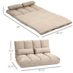 HOMCOM Convertible 7-position Floor Sofa Bed with Adjustable Backrest