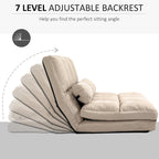 HOMCOM Convertible 7-position Floor Sofa Bed with Adjustable Backrest