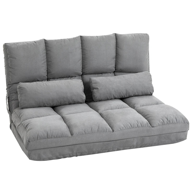 HOMCOM Convertible 7-position Floor Sofa Bed with Adjustable Backrest