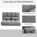 HOMCOM Convertible 7-position Floor Sofa Bed with Adjustable Backrest