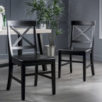 Christopher Knight Home Roshan Farmhouse Acacia Dining Chairs (Set of 2)