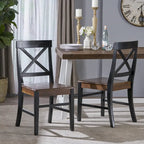 Christopher Knight Home Roshan Farmhouse Acacia Dining Chairs (Set of 2)