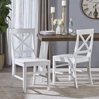 Christopher Knight Home Roshan Farmhouse Acacia Dining Chairs (Set of 2)