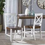 Christopher Knight Home Roshan Farmhouse Acacia Dining Chairs (Set of 2)