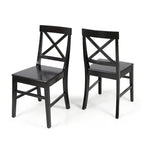 Christopher Knight Home Roshan Farmhouse Acacia Dining Chairs (Set of 2)