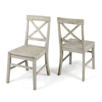 Christopher Knight Home Roshan Farmhouse Acacia Dining Chairs (Set of 2)