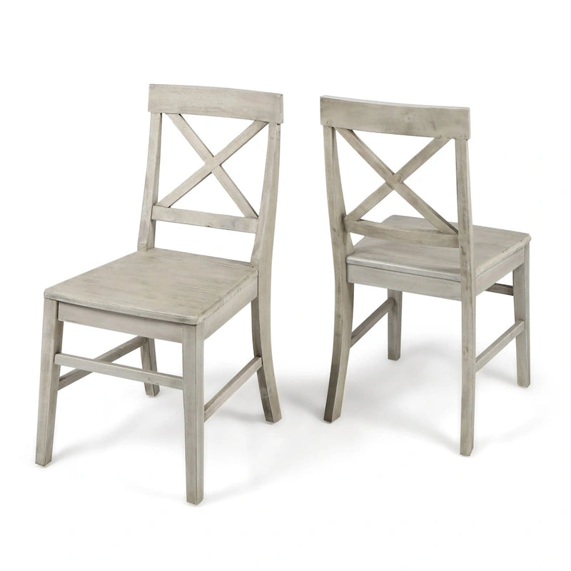 Christopher Knight Home Roshan Farmhouse Acacia Dining Chairs (Set of 2)