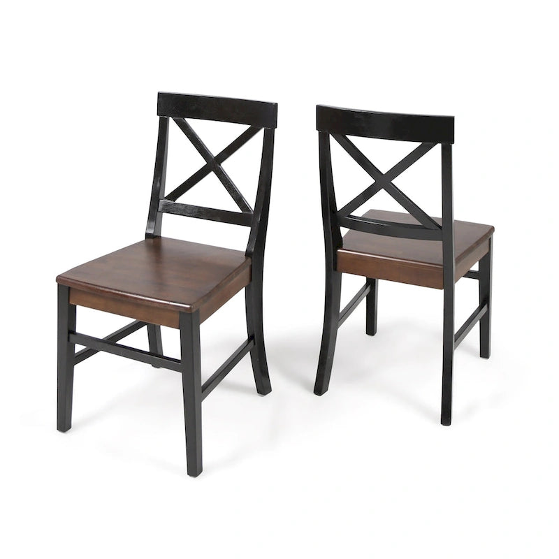 Christopher Knight Home Roshan Farmhouse Acacia Dining Chairs (Set of 2)