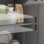 Combo Dresser Chest Storage Cabinet Buffet Sideboard White/Black/Grey