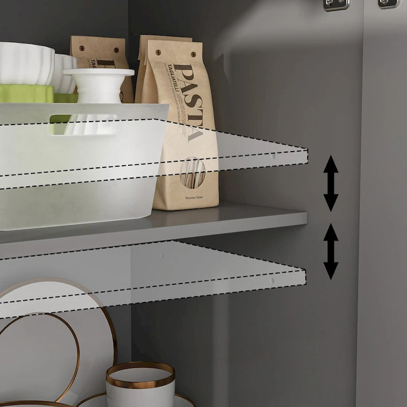 Combo Dresser Chest Storage Cabinet Buffet Sideboard White/Black/Grey