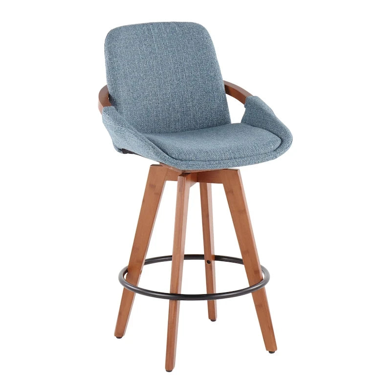 Carson Carrington Pugo 26 Fixed-Height Counter Stool in Noise Fabric