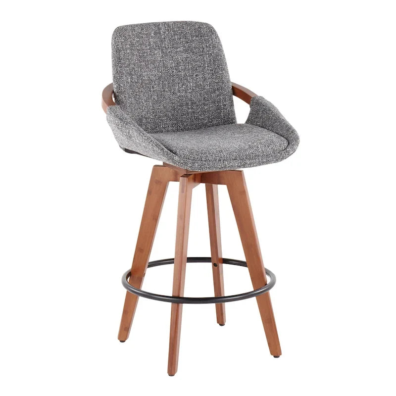 Carson Carrington Pugo 26 Fixed-Height Counter Stool in Noise Fabric