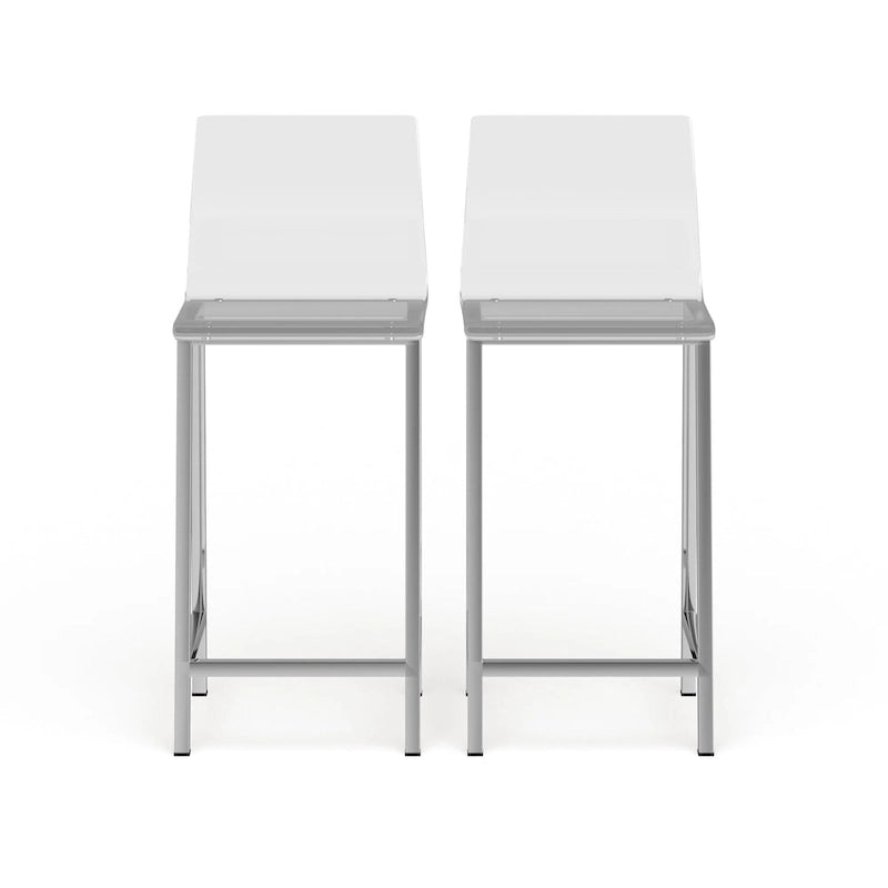 Pure Decor Clear Acrylic Counter Stool- Set of 2