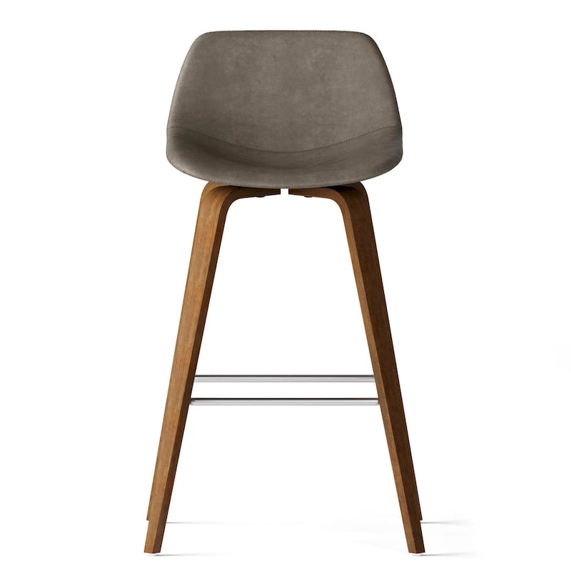 WYNDENHALL Cacey Mid Century Modern Bentwood Counter Height Stool (Set of 2) - 20.7 x 21.1 x 36.6