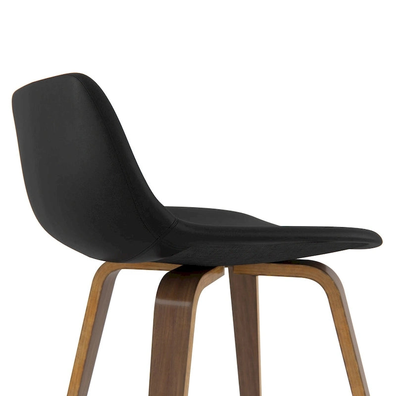 WYNDENHALL Cacey Mid Century Modern Bentwood Counter Height Stool (Set of 2) - 20.7 x 21.1 x 36.6